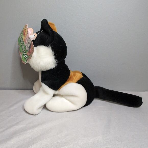 GAF Great American Fun Bean Sprouts Plush Beanbag Calico Cat Tagged Tabby 32545 - Picture 6 of 14
